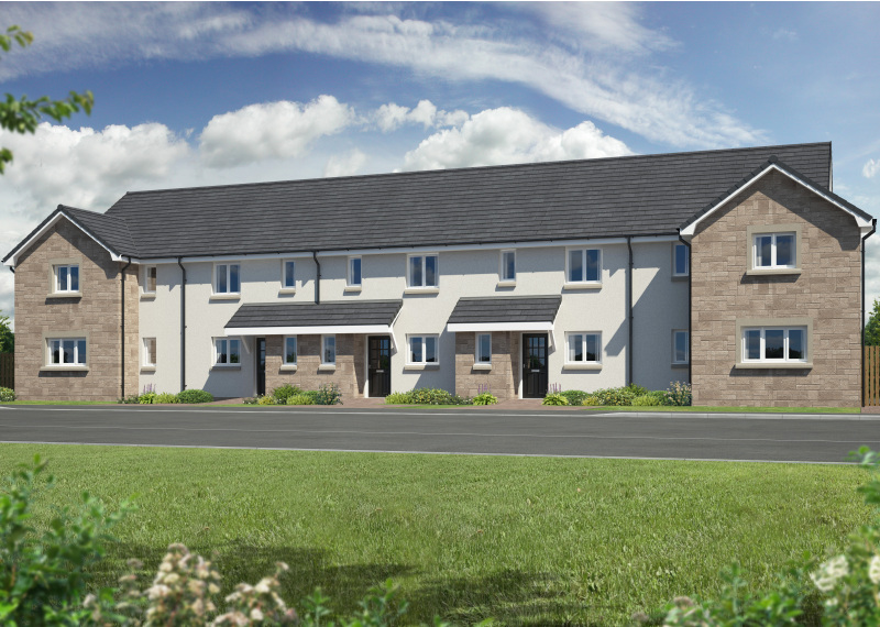 Walker Group | New Homes To Buy In Scotland - Albury mid-terrace - Denholm Albury 5 Block Tranent Area E OPP
